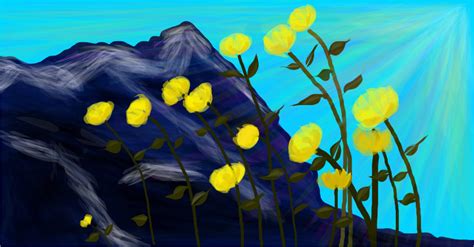 Mountain Flowers Drawings Sketchport