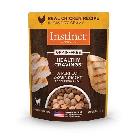 Their range is particularly large, given that they are a raw dog food provider. Instinct Healthy Cravings Grain Free Chicken Natural Wet ...
