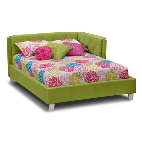 Jordan Full Corner Bed - Green | Value City Furniture
