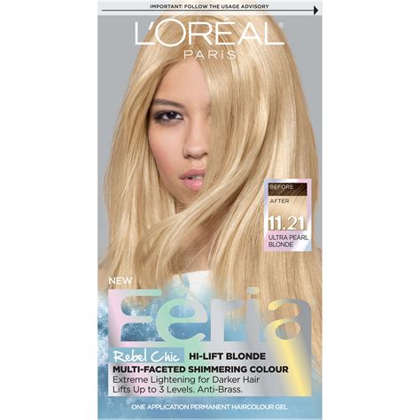 .hair color charts for their own product ranges, which meant trawling through each individual website before you could find a color that you loved. L'oreal Paris Feria Permanent Hair Color, 11.21 Ultra ...