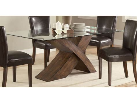 Get 5% in rewards with club o! Brown X Base Rectangular Glass Top Dining Table - Shop for ...