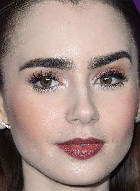 Close Up Of Lily Collins At The 2017 Costume Designers Guild Awards