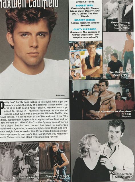 Maxwell Caulfield Matt Dillon Teen Magazine Pinup Shirtless Grease 2 Teen Stars Forever Pinups