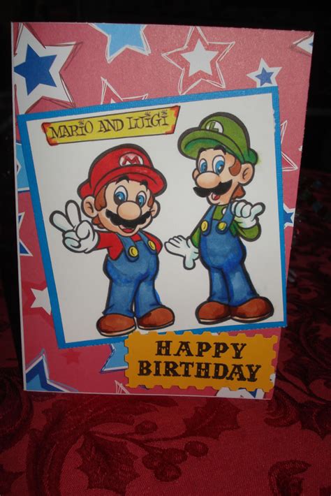 Here's a super mario birthday card that is printable and free! I was dreaming when I wrote this...: Mario & Luigi Birthday Card