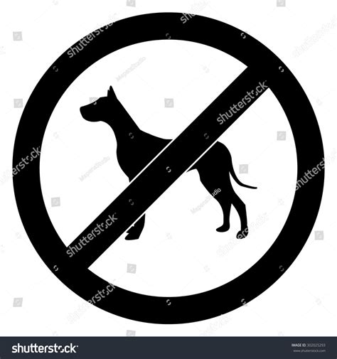 No Dog Sign Stock Vector 302025293 - Shutterstock