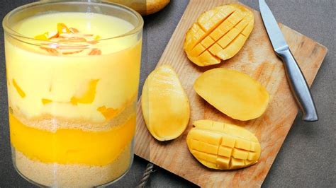Easy Mango Dessert Recipe Without Cream Mango Custard Pudding