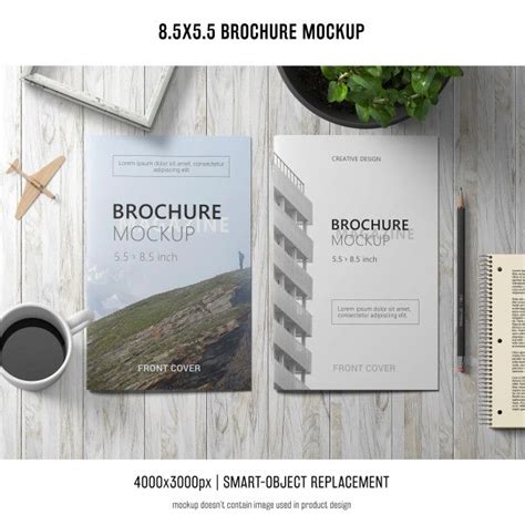 Free Psd Portrait Brochure Mockup Business Cards Mockup Psd