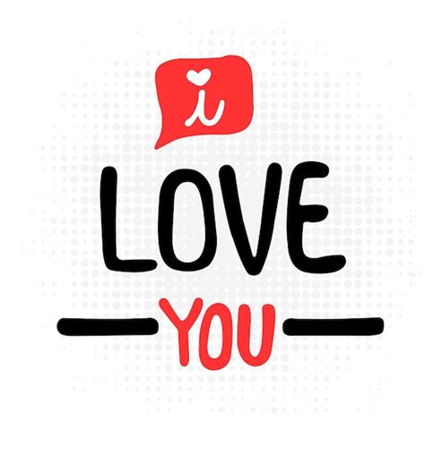 Premium Vector I Love You Hand Drawn Lettering With Cute Heart For
