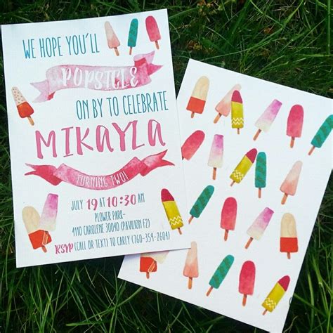 Popsicle Invitation, Popsicle Party, Popsicle Invite, Summer Birthday ...