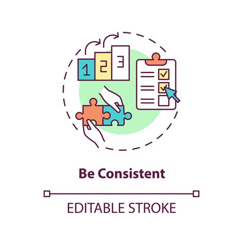Be Consistent Concept Icon 2581489 Vector Art At Vecteezy