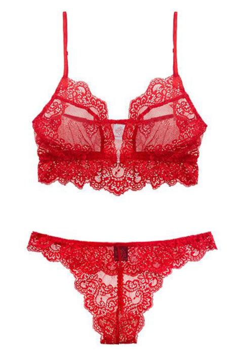 Underwear Red Lace Lingerie Red Lace Panties Bra Wheretoget