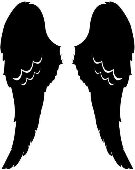 Angel Wings Design Silhouette Free Vector Silhouettes