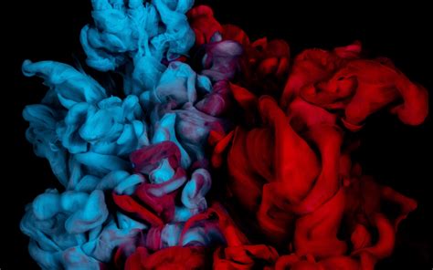 Download Wallpaper 3840x2400 Ink Paint Mixing Red Blue 4k Ultra Hd