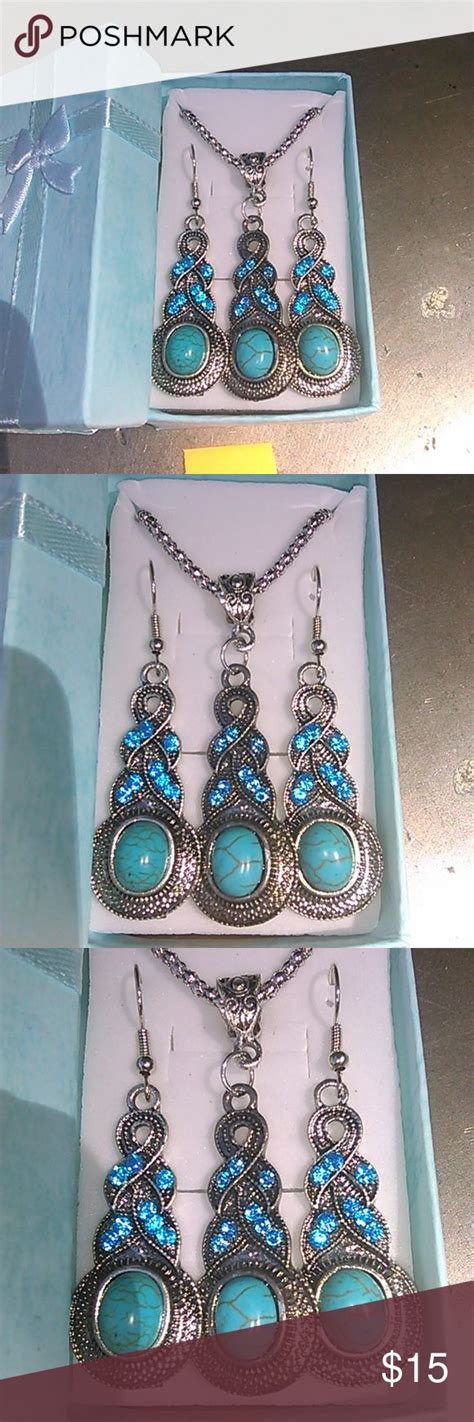 Gorgeous Turquoise Necklace And Earring Set