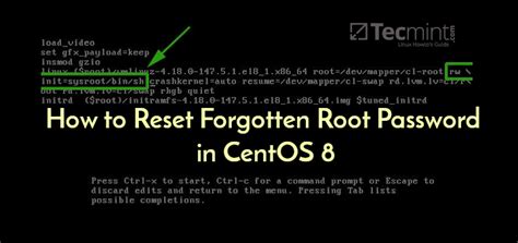 How To Reset Forgotten Root Password In Centos 8