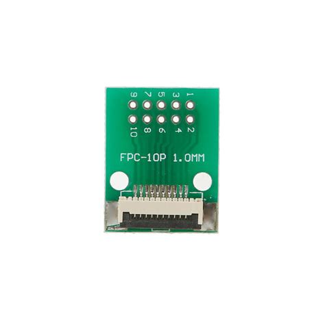 Ffc Fpc 10 Pin Adapter Board 1mm To 254mm Soldered Connector