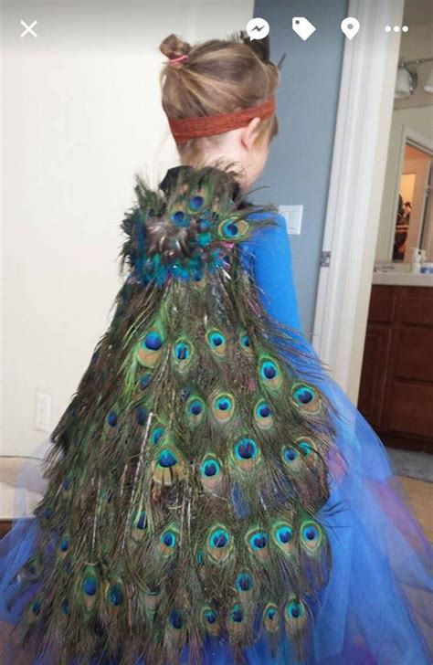 Girls Peacock Costume Blue Feathered Peacock Tutu Dress Halloween
