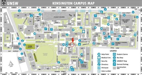 The Unsw Campus Map Below Shows The Location Of The Training Session