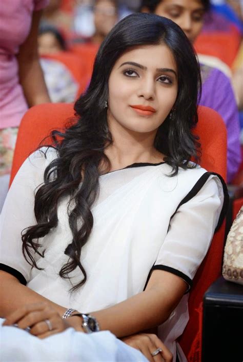 Samantha Sizzling Photos In White Saree Indian Girls Villa Celebs