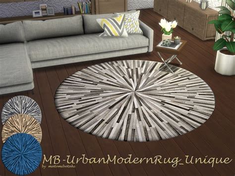The Sims Resource Urban Modern Rug Unique By Matomibotaki Sims 4