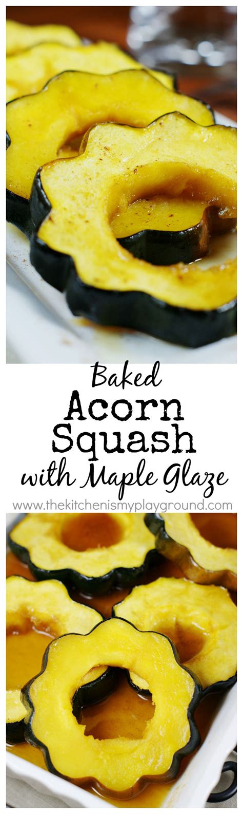 Baked Acorn Squash With Maple Glaze ~ My Favorite Fall Squash Dish