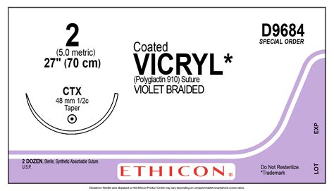 Ethicon Vicryl Suture Catalog Catalog Library