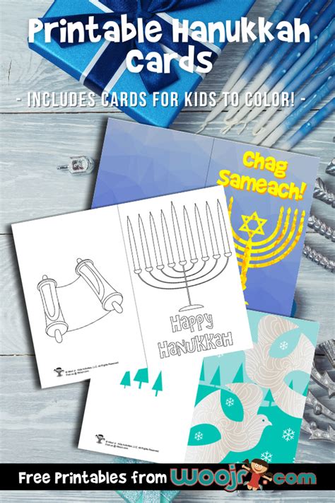 Printable Hanukkah Cards Woo Jr Kids Activities Childrens Publishing