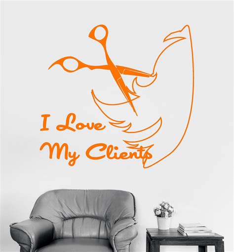 Vinyl Wall Decal Hairdresser Quote Hair Salon Stylist Barber Stickers