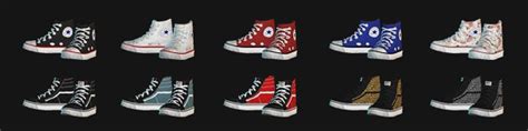 My Sims 4 Blog Pixicat High Converse Sneakers For Males And Females By