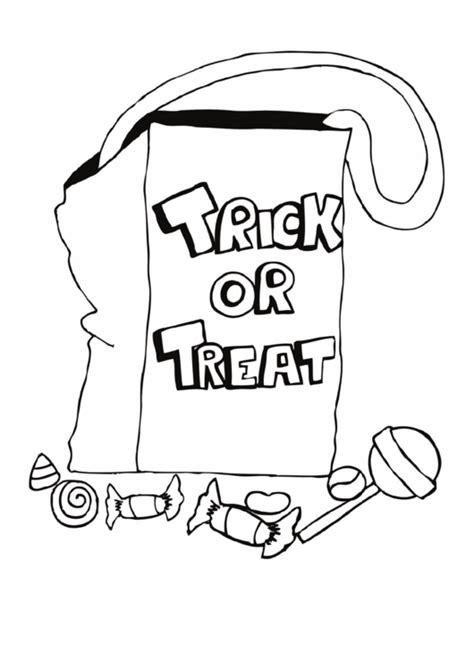 Trick Or Treat Bags Coloring Pages Coloring Nation