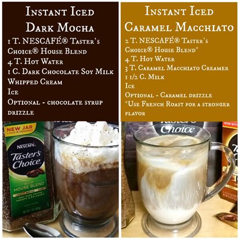 Instant Iced Coffee Recipes Caramel Macchiato And Dark Mocha My
