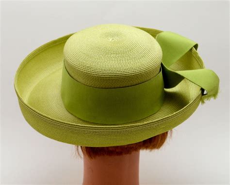 Vintage Green Hat Valerie Modes Spring Green Ladies Panama Hat With