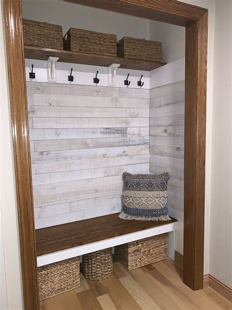 Foyer Closet Turned Into A Mud Room Space Home Remodeling Home