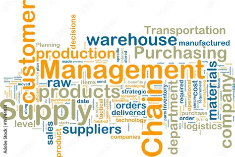 Supply Chain Management Wordcloud Stock Illustration Adobe Stock