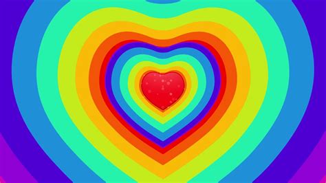 Animated Wallpaper Hearts Rainbow Colors Free Hd Hearts Tunnel Zoom