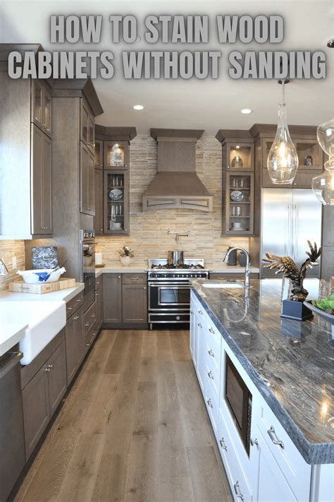 Now, we are about to stain the cabinet. How to Stain Wood Cabinets without Sanding