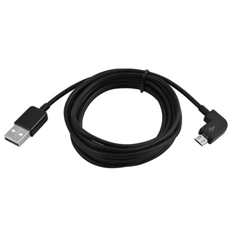 Micro Usb Right Angle 90 Degrees Male To Male Extension Cable Black 2