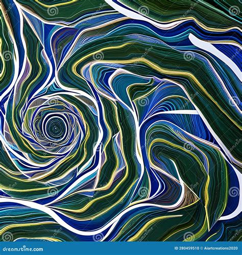 An Abstract Representation Of The Cycles Of Nature With Swirling