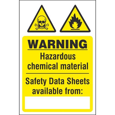 Warning Hazardous Chemical Material Hazard Construction Safety Signs