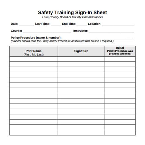 Only trained and authorized operators shall be permitted to operate a pit. FREE 13+ Sample Training Sign in Sheet Templates in Google ...