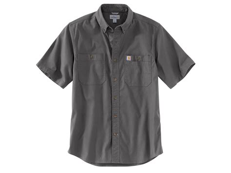 Carhartt Mens Rugged Flex Rigby Button Up Work Shirt Short Sleeve