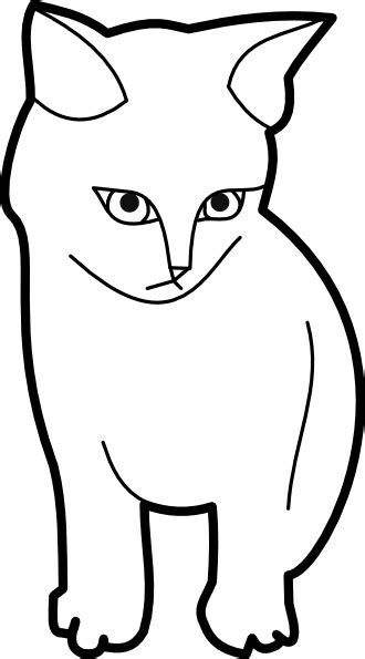 Themanwithoutsex Sitting Cat Outline Clip Art Free Vector In Open