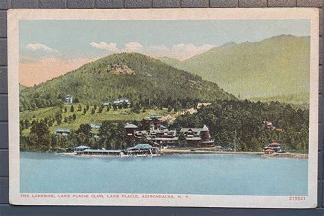 Vintage Postcard 1915 1930 The Lakeside Lake Placid Club Adirondacks