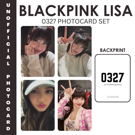 Blackpink Lisa 0327 Vol4 Unofficial Photocard Set Shopee Philippines