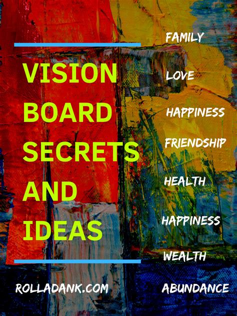 Vision Boards Secrets And Ideas Secret Vision Board Vision Board