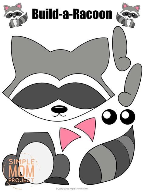 Free Printable Forest Raccoon Craft For Kids Raccoon Craft Raccoon