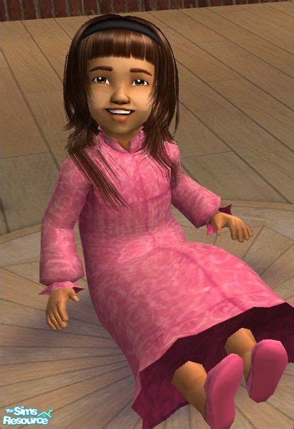 The Sims Resource Toddler Nightgown Set Pink