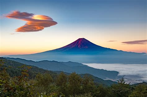 October Fuji And Clouds Fuji Clouds Fuji Mountain