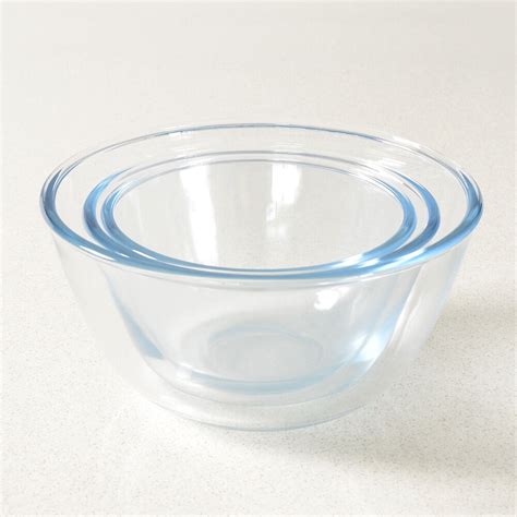 Glass Mixing Bowl 3 Piece Set Mixing Batter Bowls And Sieves From Procook