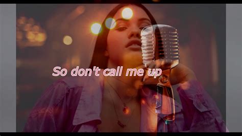 Mabel Dont Call Me Up Karaoke And Lyric Hq Youtube